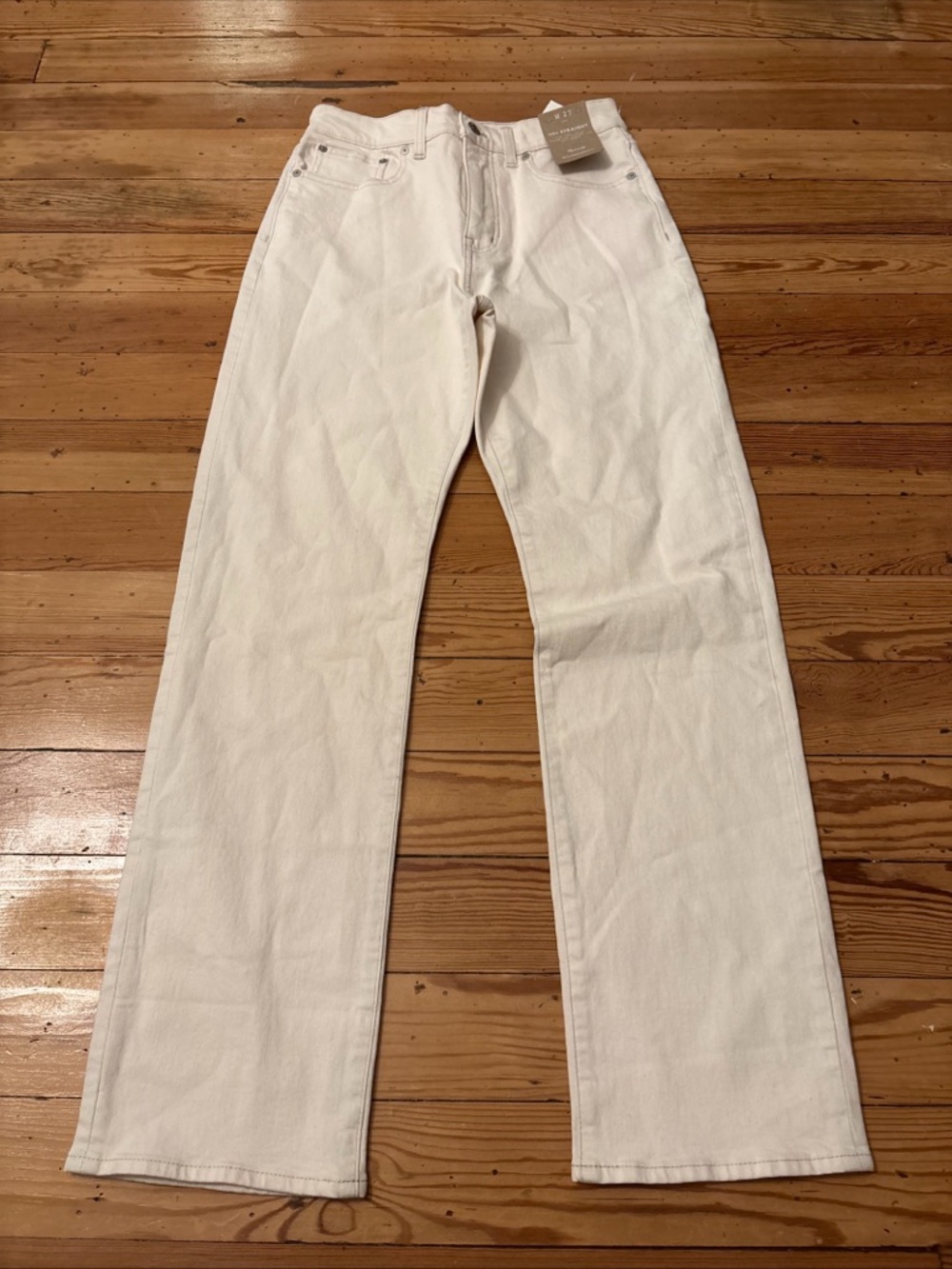 Women’s High-Rise Straight White Jeans